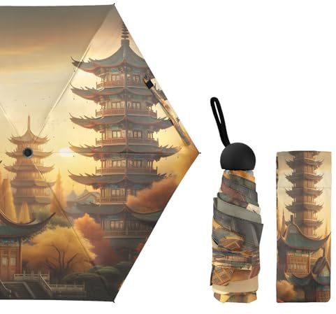 susiyo Towers and Pavilions Mini Umbrella Lightweight Small Compact Folding Sun Umbrellas