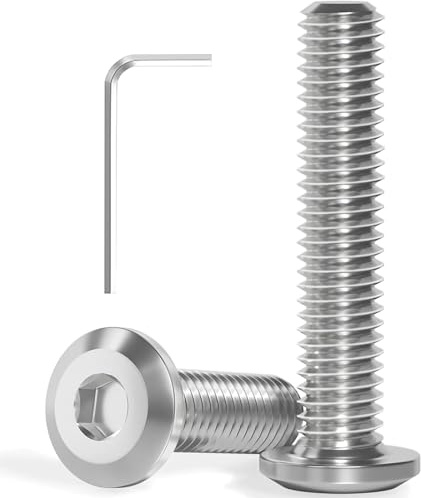 Wavanta M5 Bolts, M5 x 40mm Flat Head Hex Socket Cap Screws Bolts, Full Thread A2 304 Stainless Steel Screws with Hex Key, Ideal for Furniture Assembly/Machinery Repair Pack of 20