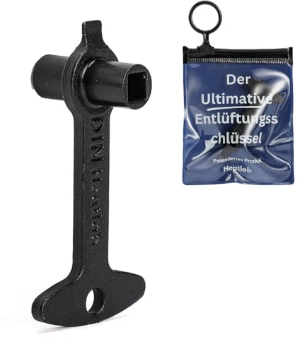Heatlab Chiave di sfiato definitiva per radiatori 3 in 1 – Riscaldamento chiave quadrata 5 mm & SOS – Chiave di sfiato del riscaldamento brevettata