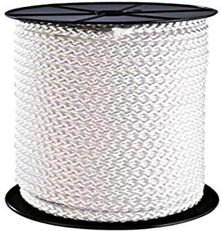 WERKA PRO, Tresse en polypropylène Ø 8 mm, bobine de 50 mètres, idéale pour arrimer et fixer voiles ou toiles d'ombrage, résistance de 900 kg, blanche