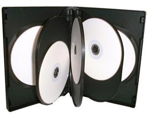 Dragon Trading® CD-/DVD-/Blu-Ray-Schutzhülle für 8 Discs, 27 mm, schwarz