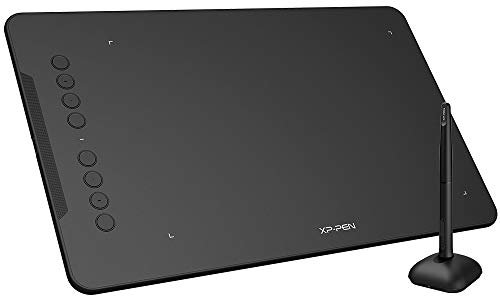 XP-PEN Deco 01 V2 Grafiktablett 10x6,25 Zoll Stift Tablett mit 8 Schnellzugriffstasten kompatibel mit Android 6.0 und Chrome OS