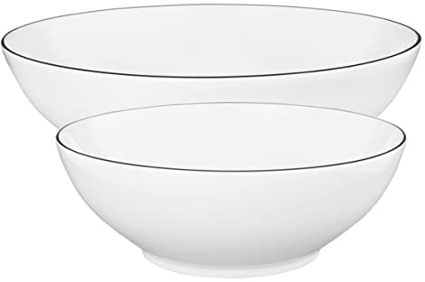 Seltmann Weiden Lido Black Line rund Schüssel Set 2tlg. (20/23cm)