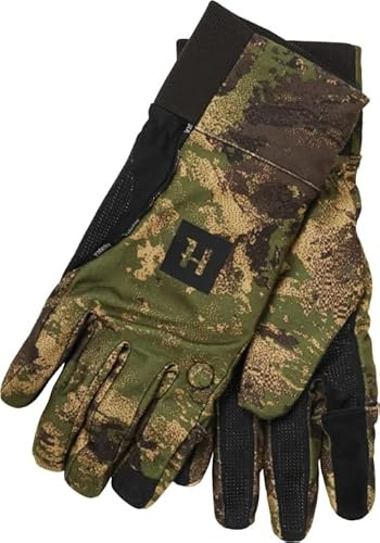 Härkila Deer Stalker Camo HWS Handschuhe | Wasserdichte Jagdhandschuhe für die Pirschjagd mit HWS®-Membran | Pirschjagdhandschuh mit Schießfinger, Größe:M