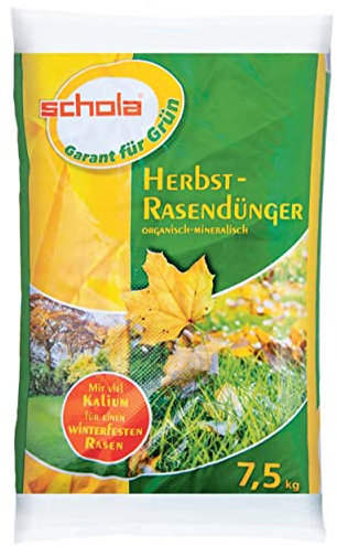 Rasendünger Herbst - 7,5kg Herbstdünger Rasen, Langzeitwirkung für 250qm Rasen, Optimale Nährstoffversorgung mit Kalium, NPK-Dünger, Moosvernichter, Stickstoffdünger für Garten und Grünstreifen