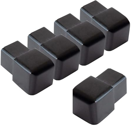 Dalsys 5x ändstycke för kakelprofil 12,5mm, kvadratprofil aluminium (anodiserat) svart