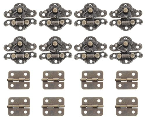 Uonlytech Boucles Rétro Pour Charnières De Boîte Charnière Décorative Pour Boîte à Bijoux Fermoirs à Motif Pour Cadeau