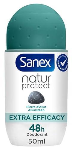 SANEX - Déodorant bille Natur Protect Pierre d’Alun Extra Efficacy - Protection 48h - 50ml