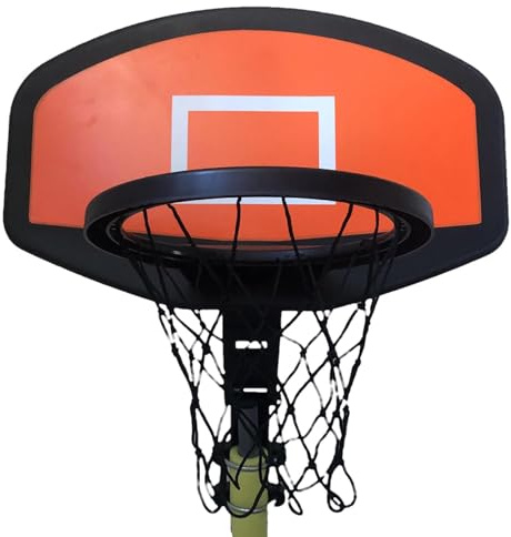 Basketkorg studsmatta – hållbar barnbasketkorg med nät, stabil korgtillbehör | 30 cm ministudsmatta för inomhus med sportig lekfunktion, utomhuslekutrustning för G