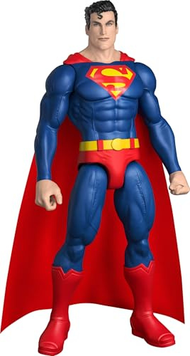 Mattel DC Superman, Personaggio da 30 cm, 7 Punti di Articolazione | Super eroe giocattolo, vestito classico rosso e blu con mantello in tessuto, design dettagliato