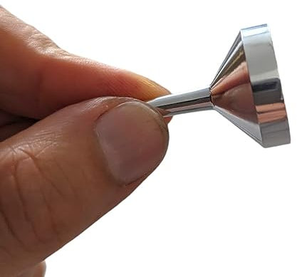 3 X SMALL SILVER METAL FILLING FUNNELS l/s - DIAMETER OF MOUTH 2.5CM LIQUIDS, PARFUMS, Small Bottles & Vape Liquid