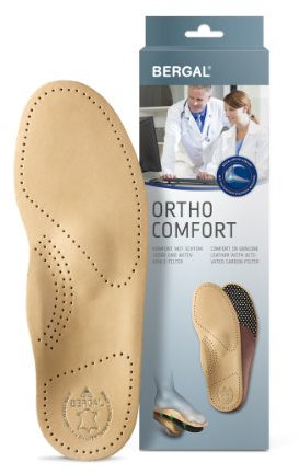 Bergal Ortho Comfort Einlegesohlen Fußbett mit echtem Leder Herren Gr. 42