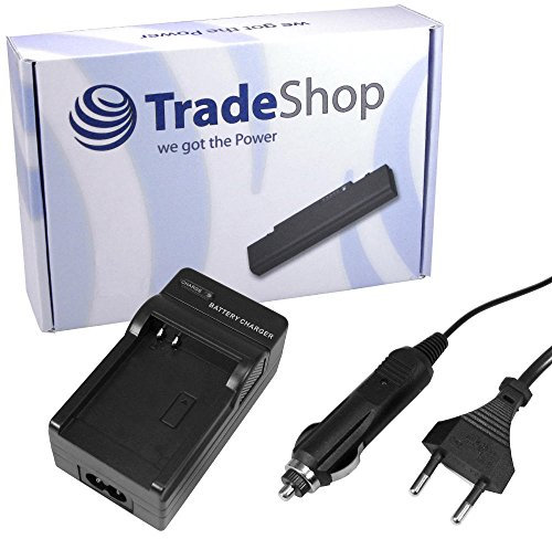 Akku Ladegerät Lader mit KFZ Adapter kompatibel mit Qumox SJ4000 SJ-4000 Sport Action Camera DX288812 DX288813 / Netzteil Ladestation Ladekabel