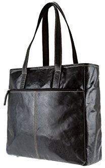 Alpenleder Handtasche - ARCO (Handgefertigt) - Nachhaltiges Bio-Leder aus regionaler Landwirtschaft | Henkeltasche Damen & Herren, Handtasche damen Mittelgroß *Fair Produziert* (38x33x14, Ebenholz)