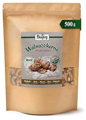Biojoy Ekologiska valnötskärnor i halvor, valnötter utan skal, 500 g