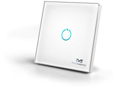MCO Home MH-S411 White MH-S412 Black Touch Panel Switch, 230 V, One Size