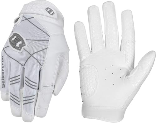 Seibertron B-A-R PRO 2.0 Signature Baseball/Softball Batting Gloves Super Grip Finger Fit For Adult White XXL
