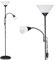 MONZANA® Stehlampe 175 cm Schwarz Verstellbar Stehleuchte Standleuchte Lampe Deckenfluter Fluter Deckenstrahler Leselampe