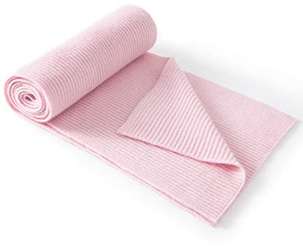 Unisex-Kaschmirwolle Klassischer, gerippter, fester Schal, ultraweicher, warmer Winterschal mit Geschenkbox (Lavendel)