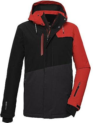 killtec Herren Skijacke/Funktionsjacke mit abzippbarer Kapuze und Schneefang KSW 77 MN SKI JCKT, dunkelorange, L, 39743-000