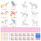 ARONRAVE Einhorn Bastelset Malset für Kinder,12pcs Einhörnern Geschenk für Mädchen Einhorn Figuren Kindergeburtstag Basteln für Mädchen für Kinder 4 5 6 7 8 9 Jahre