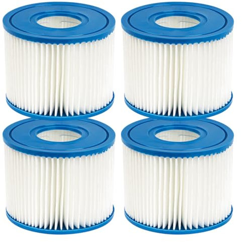 WuYan Paquete de 4 filtros de Piscina para Intex PureSpa Tipo S1 Cartucho para 29001E PureSpa Filtro Inflable de Piscina Catridge