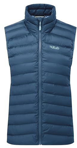 Rab Women's Cirrus Vest - Lightweight Insulated Gilet for Hiking, Climbing, & Everyday Use - Tempest Blue - Medium