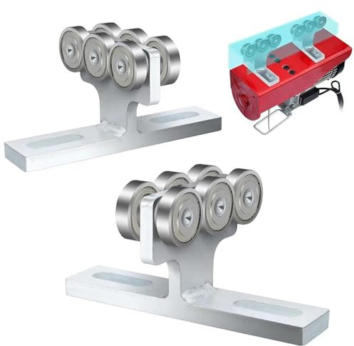 LOCADENCE Carro de polipasto de 6 ruedas, conjunto de carro con rodamientos de bajo ruido para PA200-PA1000, rodillo de carro de polipasto eléctrico para canal de puntal de 1-5/8