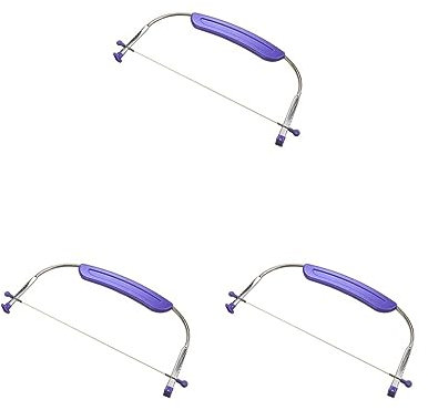 Tityvirnix Set di 3 taglierine regolabili in acciaio inox per tagliare torte e dolci