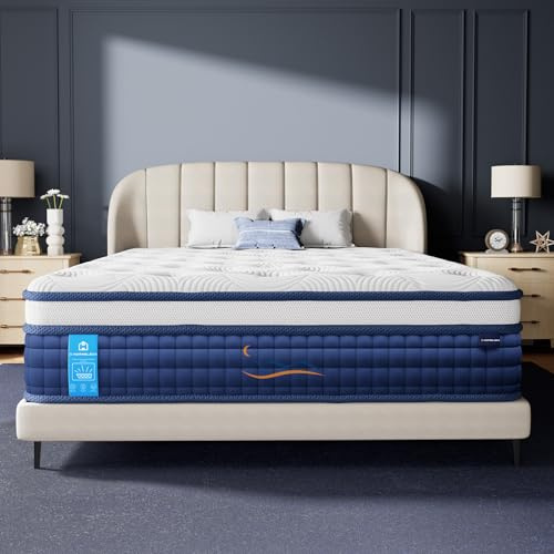 HOMRELEXA King Size Mattress 5FT, 26cm Cooling Gel Memory Foam Mattress
