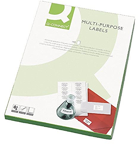 Q-Connect Multi-Purpose Label 199.6x289mm 1 per A4 Sheet Pack of 100 White