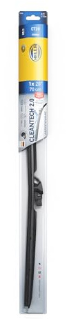HELLA 9XW 358 053-281 Cleantech Limpiaparabrisas - CT70 - Escobilla con hoja plana - para vehic. dirección izquierda - 28 - 700mm - delante -