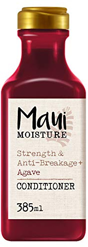 Maui Moisture Strength & Length Agave Locken Conditioner, feuchtigkeitsspendende Haarpflege Spülung mit Agave, Hibiscus Öl & Ananas-Extrakt, pflegende Haarspülung für längeres Haar, vegan* (385 ml)