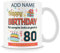 80th Birthday Gift - Personalised Mug - Add Name - Not Everyone Looks This Good at 80