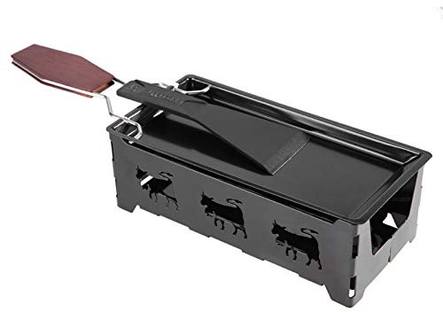 Raclette de queso, sartén para fundir queso con mango plegable y espátula para parrilla de cocina casera