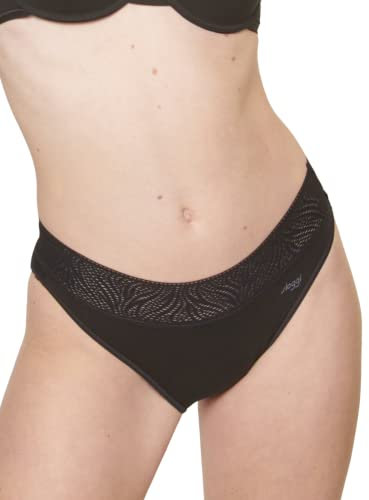 sloggi Donna Period Pants Tai Medium 2P, Nero, L