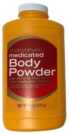 Perfect Purity Medicated Body Powder Triple Relief Formula, Absorbs Moisture, Soothes Skin and Relieve Itching 6oz LABPP13206F-0 0