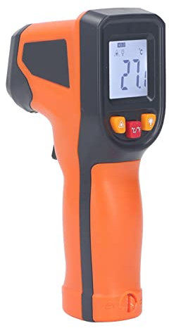 Thermomètre Infrarouge pour la Cuisson, Mesure Numérique de la Température Sans Pistolet de Température des Aliments Rétroéclairage LCD Affichage Négatif 50 à 400℃