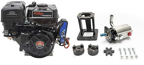 AgKnx Log Splitter Build Kit: 9 hp Electric Start Engine, 19 GPM Pump, Mount & Bolts - for DIY Build or Repair!