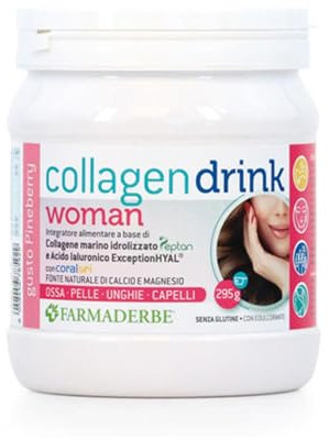 Farmaderbe Collagen Drink Woman Integratore Pelle Unghie Caprelli e Ossa, 295g