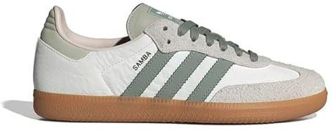 Adidas Samba OG Damen White Energy Ink Gum Größe, Putty Green Silver, 9.5 US