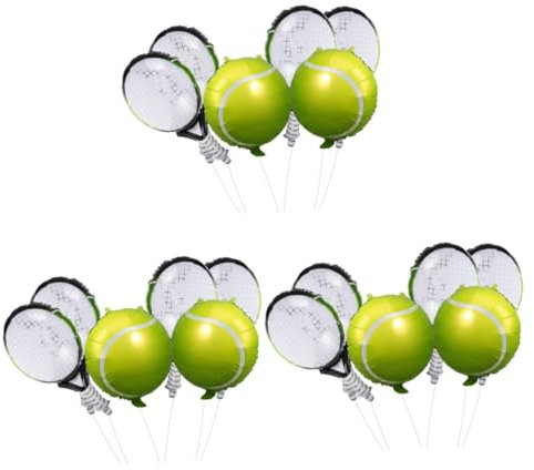 VICASKY 3 Sätze Aufblasbare Tennisdekoration Ballons Ballongrößer Golf-Ballon-Girlande Spiel Elektrische Ballonpumpe tragbar Schläger Geburtstagsballon Geburtstagsversorgung Aluminiumfolie