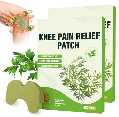 FENGQ Pain Relief Patch, 100 Stück Schmerzlinderungspflaster, Pflaster zur Linderung von KnieschmerzenWermut-Kniepflaster, Wärmepflaster, Schmerzlinderung für Knie, Nacken, Rücken und Muskelkater
