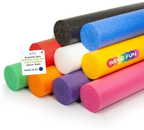 Schwimmnudel DIY 4er - 24er SET'S 9 versch. Farben zur Auswahl | Poolnudel WEKO FUN 160cm | Poolnudel Set selber zusammenstellen | Wassernudel | Schwimmstange |