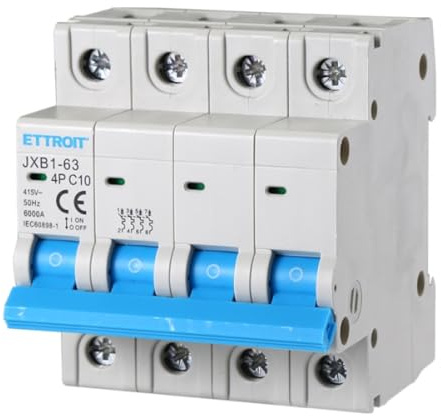 380V 16A C16 INTERRUTTORE MAGNETOTERMICO 415V AC, TRIFASE, OCCUPA 4 MODULI GUIDA DIN, 4P 4 POLI, 6KA 6000 AMPERE, INTERRUTTORE DI CIRCUITO