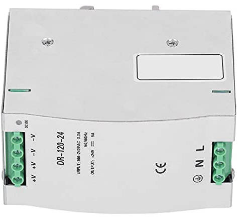 ANKROYU Alimentation à découpage sur rail Din 24 V 5 A 120 W Régulateur de tension en alliage d'aluminium haute performance pour systèmes de contrôle d'automatisation industrielle