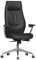AMSTYLE Bürostuhl Echt-Leder Schwarz Design Schreibtischstuhl Armlehne Chefsessel höhenverstellbar 120KG Drehstuhl Synchronmechanik Drehsessel hohe Polster Rücken-Lehne Kopfstütze ergonomisch