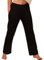 HERMKO 984 Damen Homewear Hose für Zuhause aus Bio-Baumwolle, Kur, Gymnastik mit Tasche, Farbe:schwarz, Größe:36/38 (S)