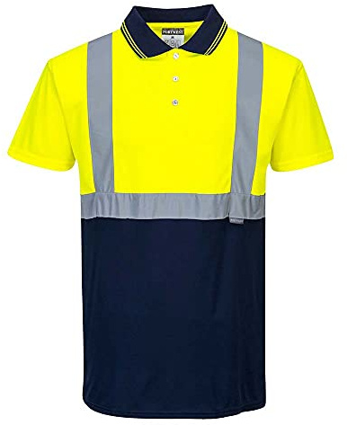 Portwest Zweifarbiges Polo Shirt, Größe: XS, Farbe: Gelb/Marine, S479YNRXS