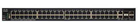 Switch gestito impilabile Cisco SG350X-48 con 48 porte Gigabit Ethernet (GbE), 2 x 10 G combinate + 2 x SFP+, protezione limitata a vita (SG350X-48-K9-EU)